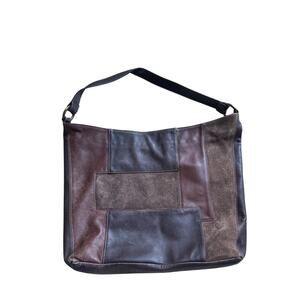 Vintage Made in Italy Patchwork Leather Suede Bag